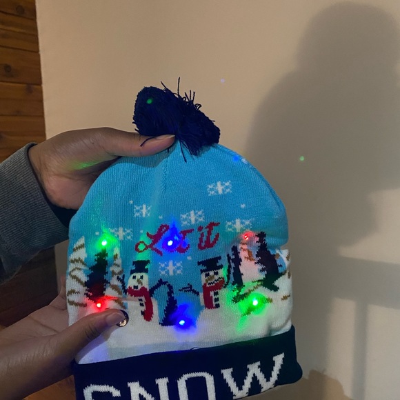 Let it Snow Glow Winter Hat for Kids and Adults - Picture 6 of 8